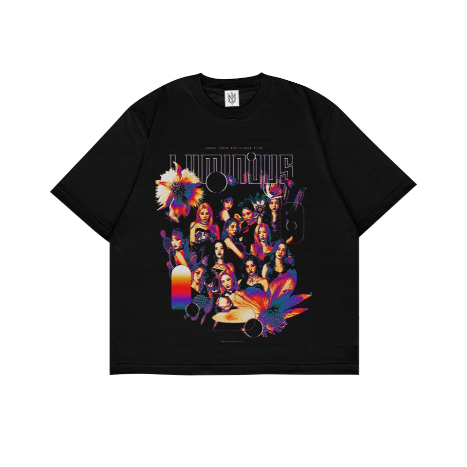 KAOS BAJU LUMINOUS LOONA JAPAN GIRLBAND KPOP KOREAN KOREA GIRL BAND | T-SHIRT OVERSIZE HITAM STYLE Y