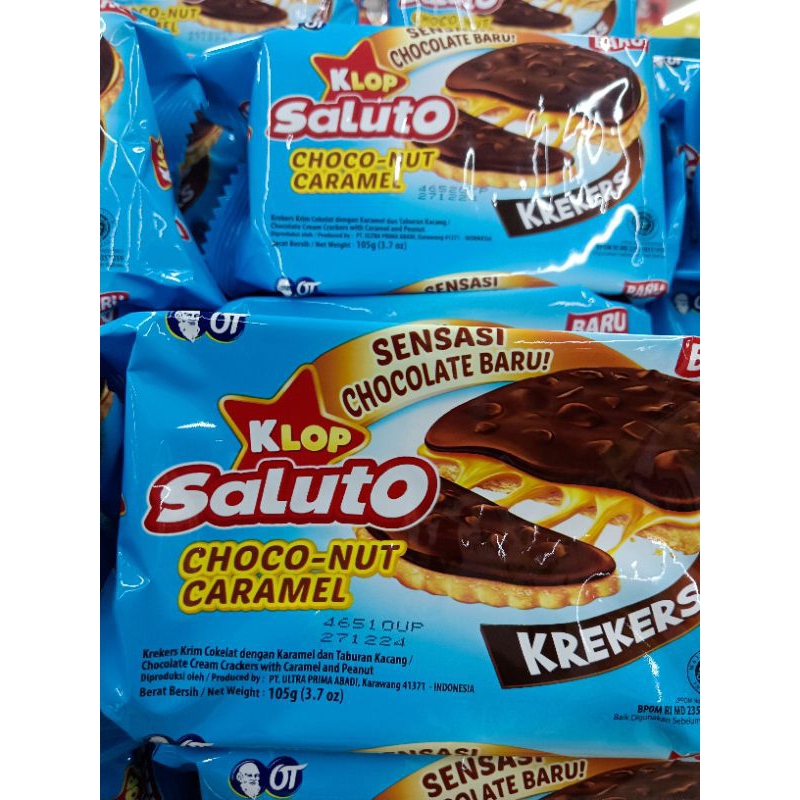 

klop saluto choco nut caramel biskuit 105 gr