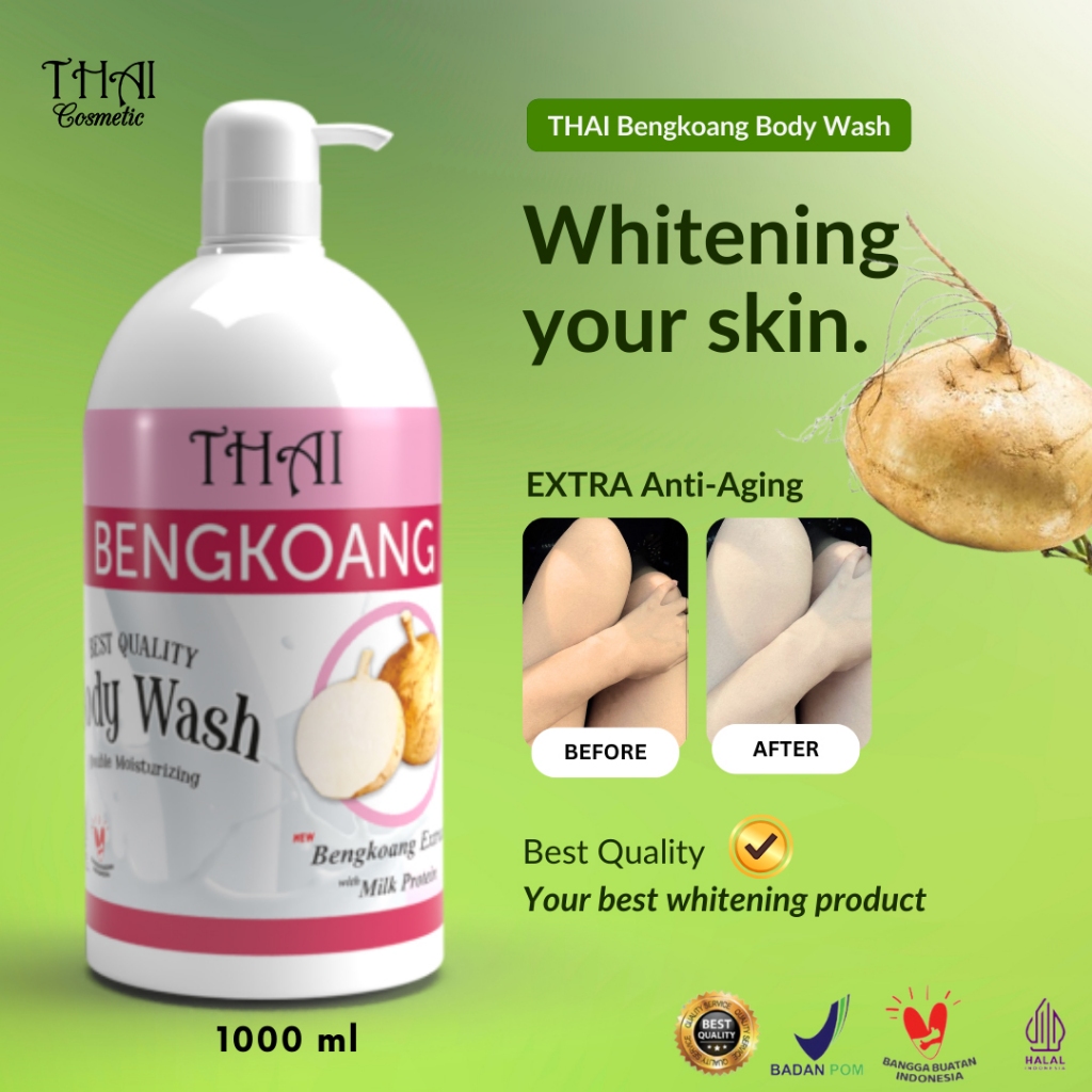 Thai Bengkoang  Milk Body Wash 1000ml - Sabun Cair Extract Bengkoang & Pencerah Kulit