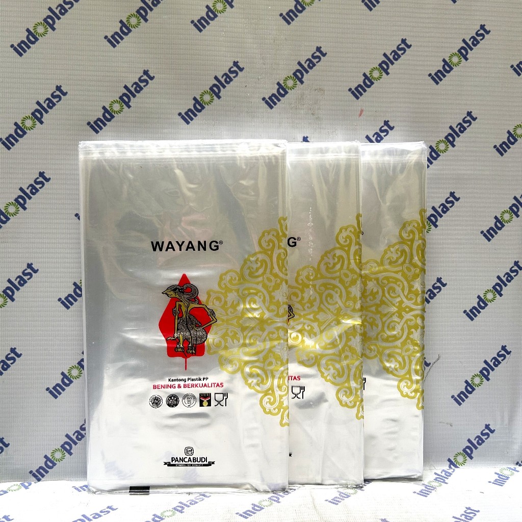 Plastik Bening Cap Wayang Ukuran 15x25