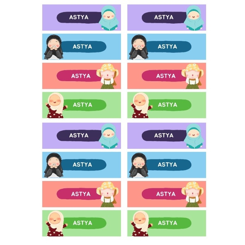 

Stiker Nama Anak Glossy Motif Cewek per 24 pcs