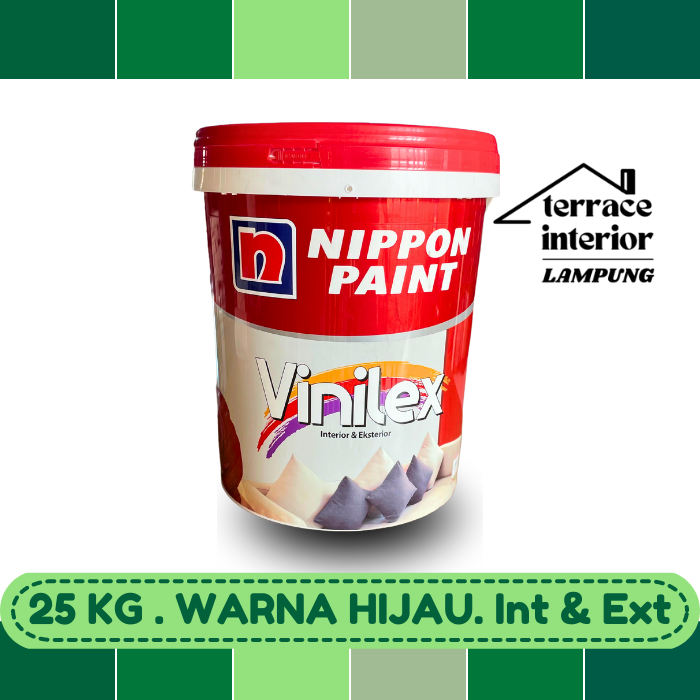 Cat Tembok Nippon Vinilex 5000 Interior & Exterior Hijau 25 Kg
