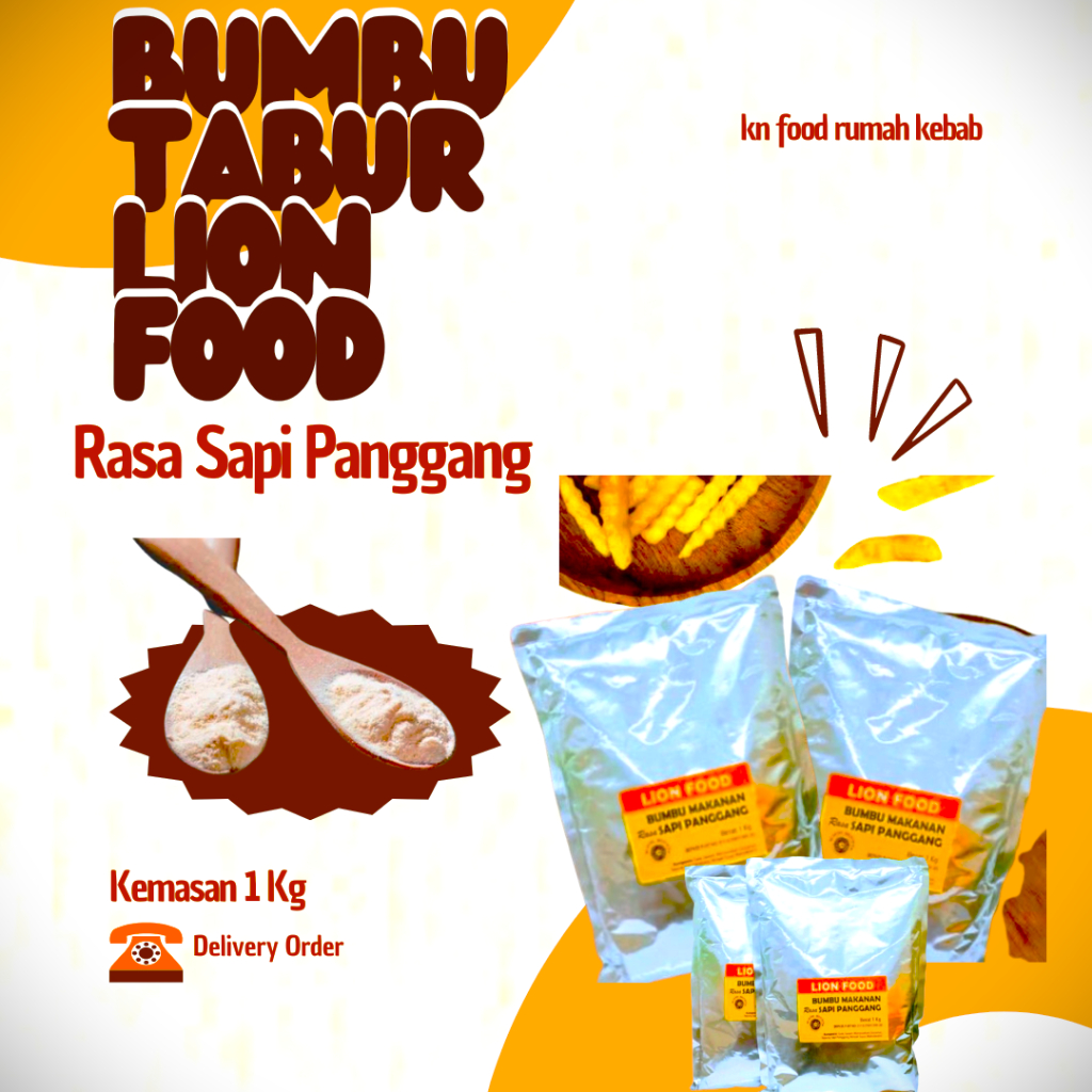 

sapi panggang kemasan 1000 gram bumbu tabur ala shihlin LION FOOD