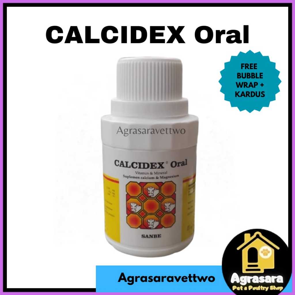 CALCIDEX ORAL 100 ML- kalsium mineral oral hewan ternak
