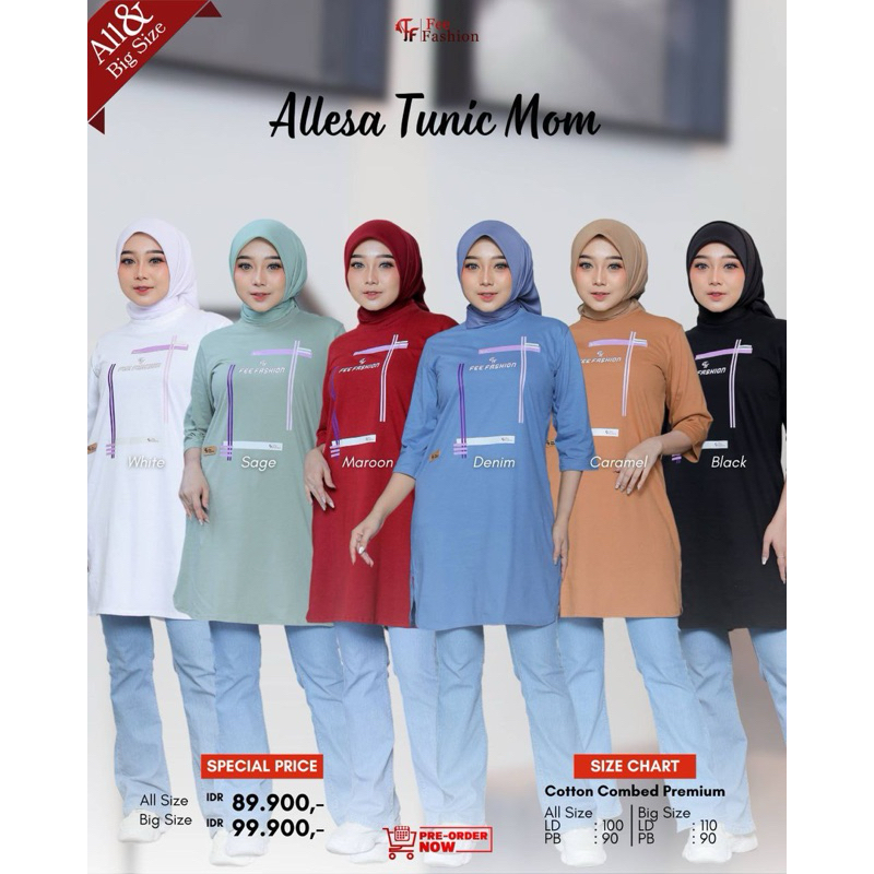 Allesa tunik mom, tunik fee fashion, tunik adem
