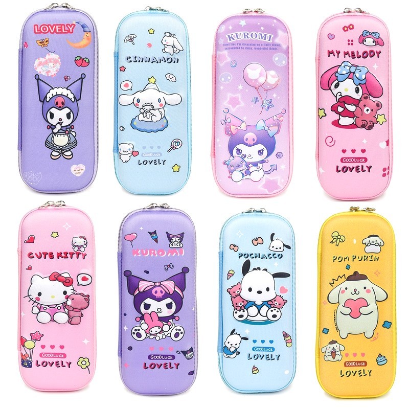 

Kotak Pensil Anak Tempat Alat Tulis 3D Sanrio Kuromi