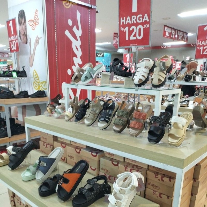 SANDAL WANITA D'LAFEET TEPLEK DAN WEDGES