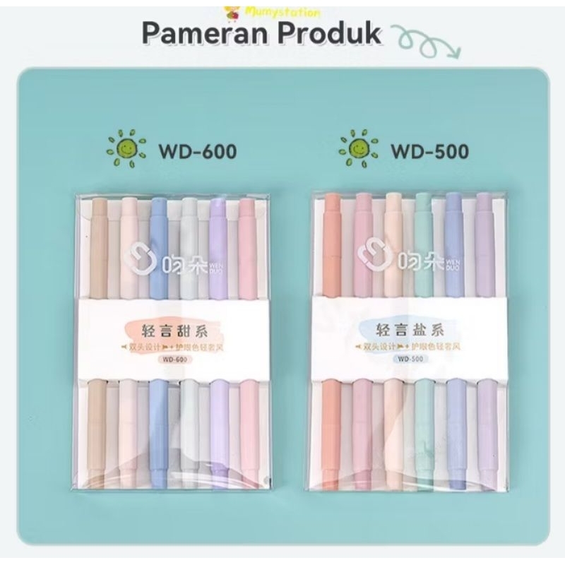 

[aisyjournal] 6 pcs set Highlighter Soft Pastel, stabilo dan spidol untuk sekolah