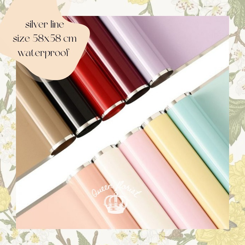 

[TERLENGKAP] SILVER LINE GOLD LINE FLOWER WRAPPING TRANSPARENT CELLOPHANE KERTAS BUNGA BOUQUET PEMBUNGKUS BUKET