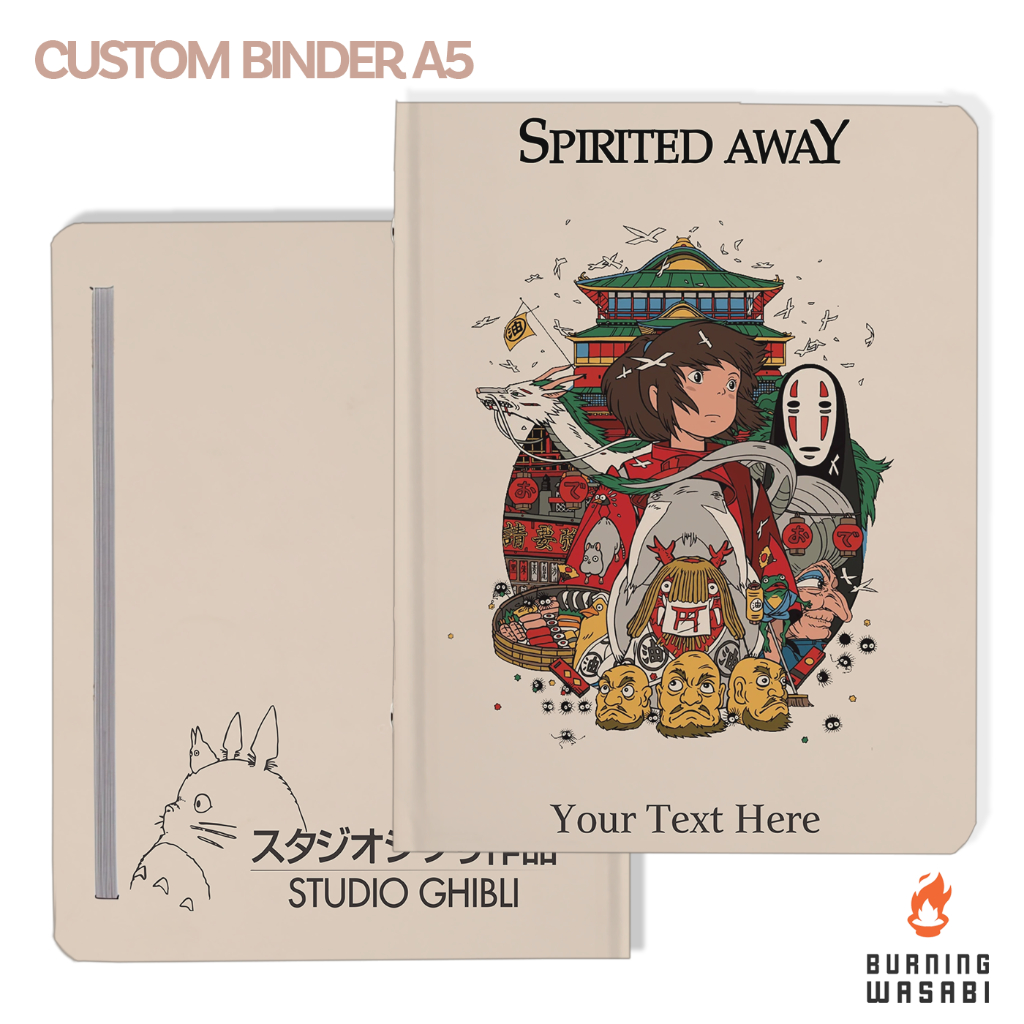 

Binder Spirited Away Kaonashi Anime Studio Ghibli Aesthetic A5 20 6 Ring Custom Nama Agenda