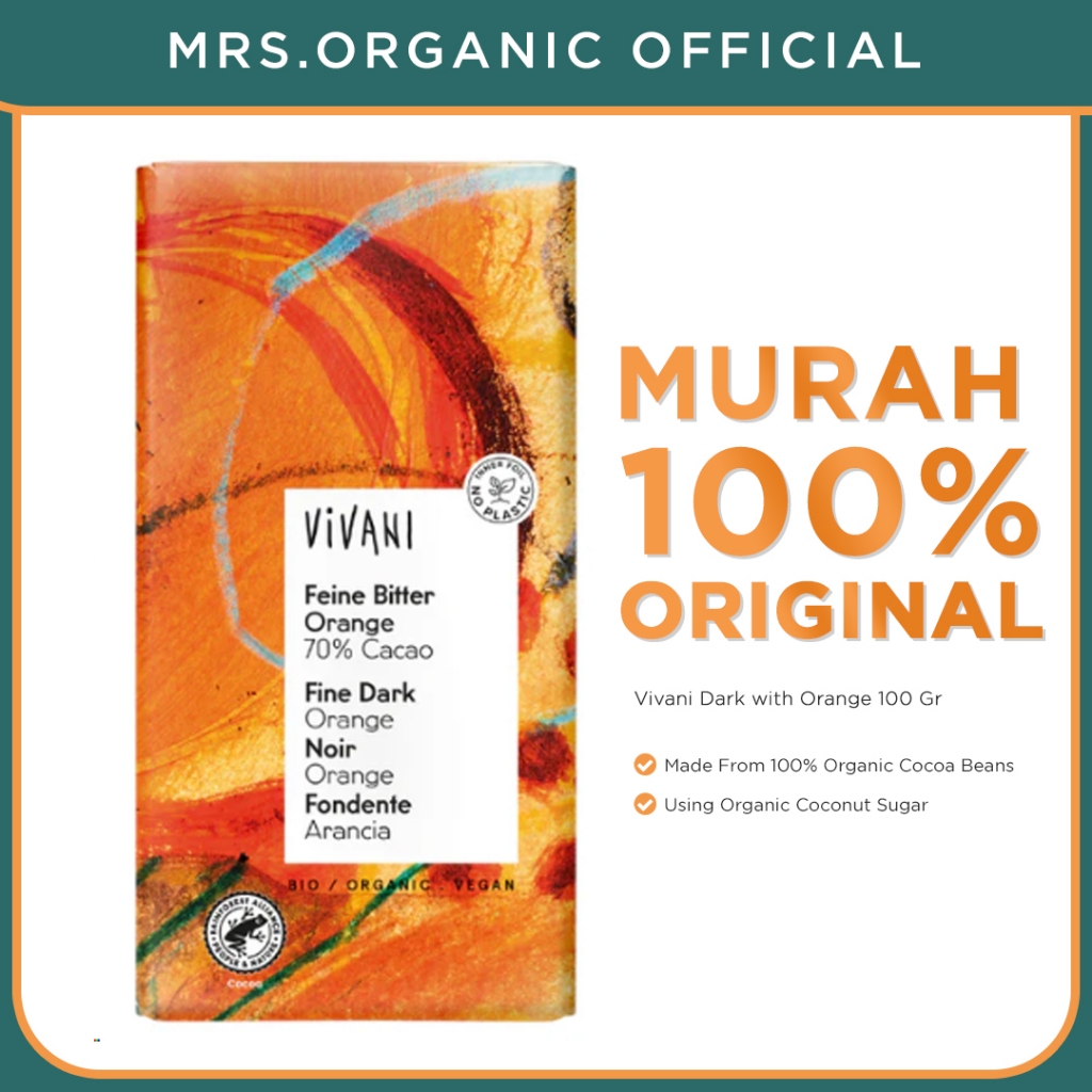 

Vivani Dark chocolate with Orange 100 gr