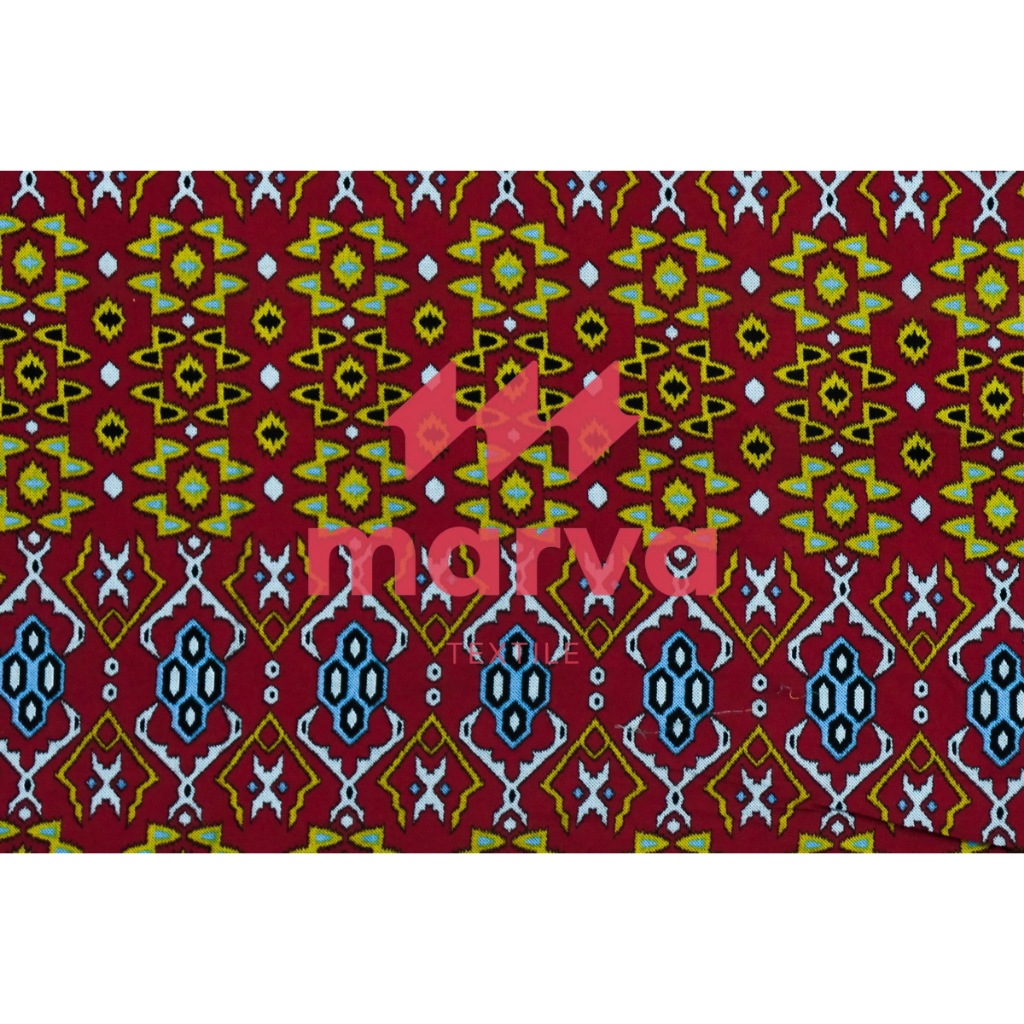 Kain Batik Meteran Premium Bahan 100% katun motif songket  by Marva textile