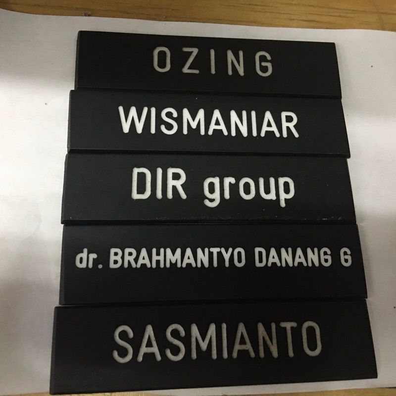 

Nametag Doff atau Papan Nama Doff grafir Nama