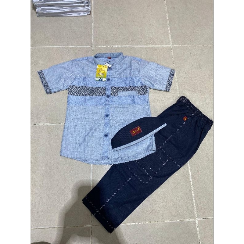 Setelan Koko anak Smith Pendek aljami / setelan koko anak lengan pendek aljami / koko aljami lengan 