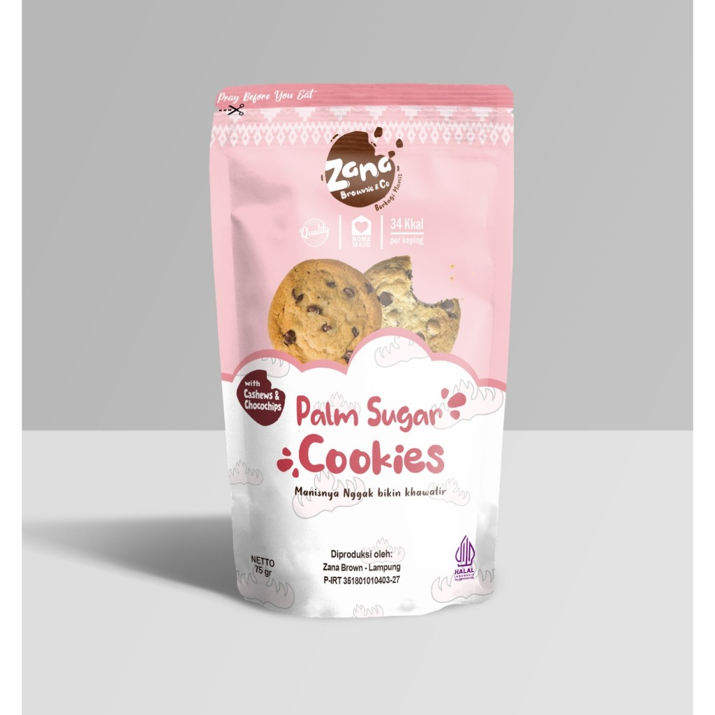 

Palm Sugar Cookies Premium - Gula Aren & Choco Chips, Tanpa Pengawet, Camilan Sehat - Zana Brownie