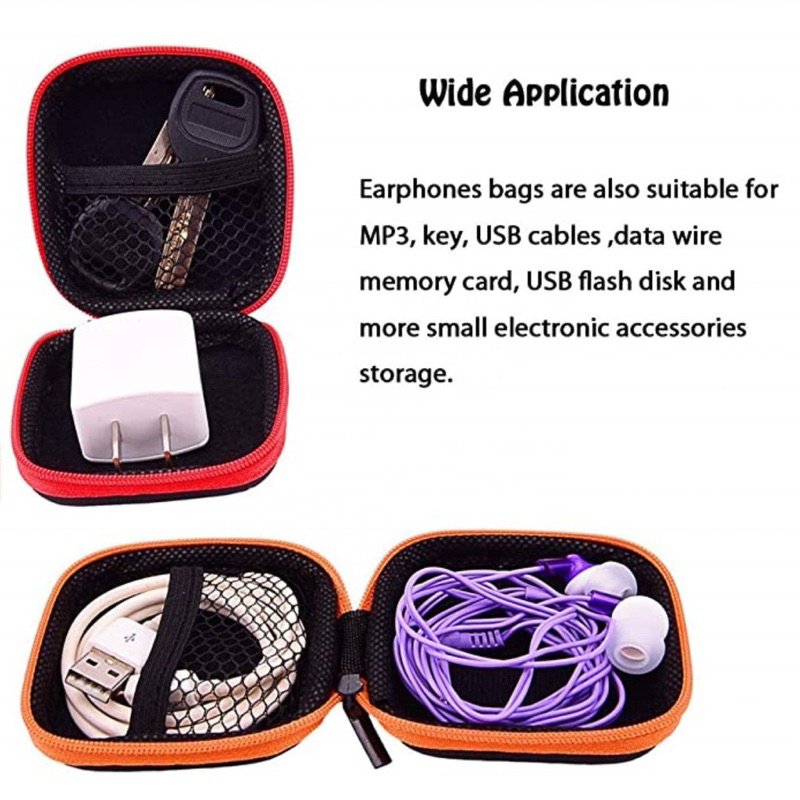 Dompet Headset & Koin Petak Pouch Penyimpanan Charger Mini Case Organizer Kabel Headset Bluetooth Ko