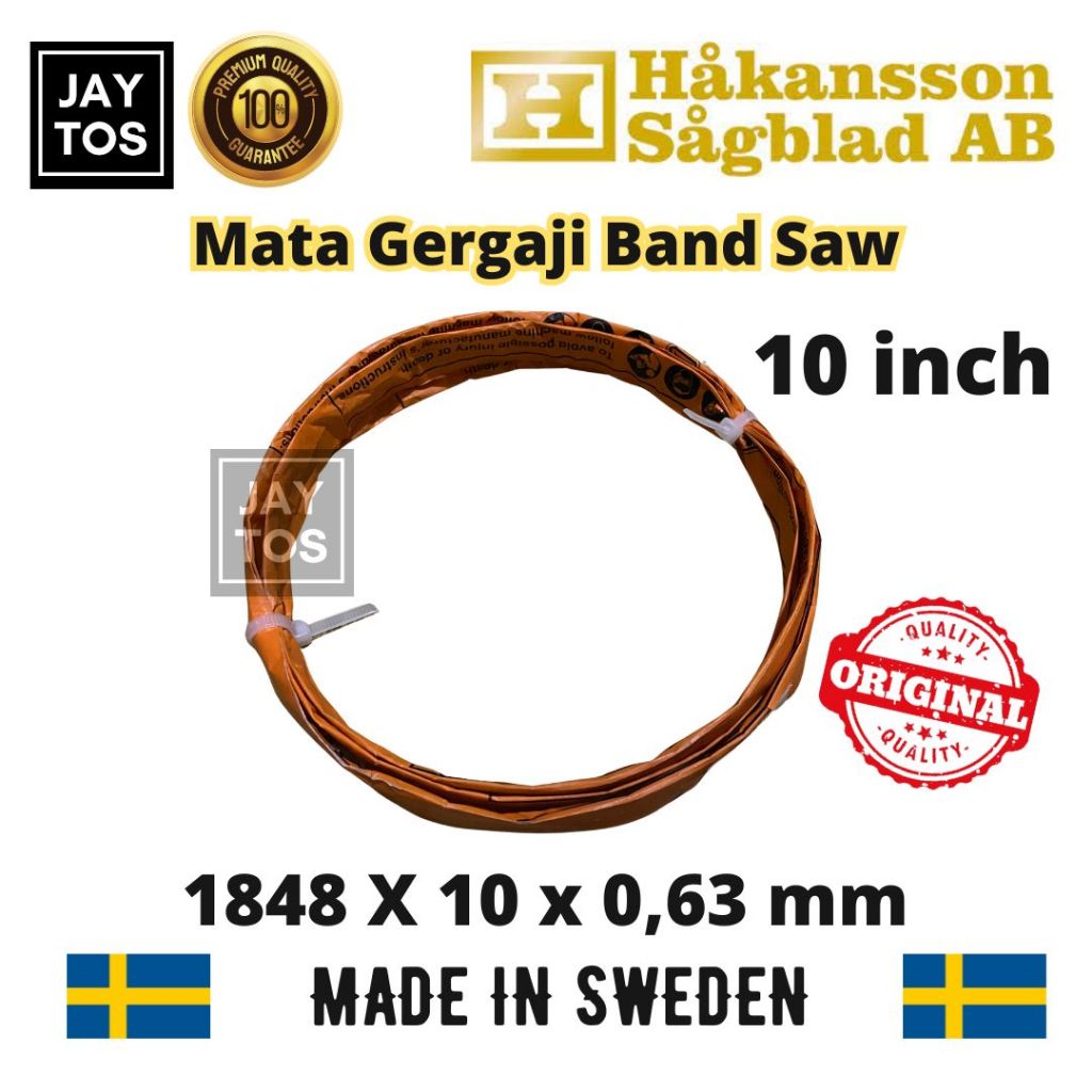 Hakansson Custom Band Saw 10 Inch - 1848 mm Lebar 10 mm x 0,63 Gergaji Pita Potong Kayu Bisa Untuk N
