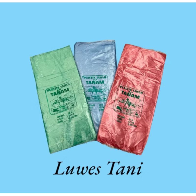 (Warna) Plastik sawah CAP TANAM 50x50 untuk pagar sawah