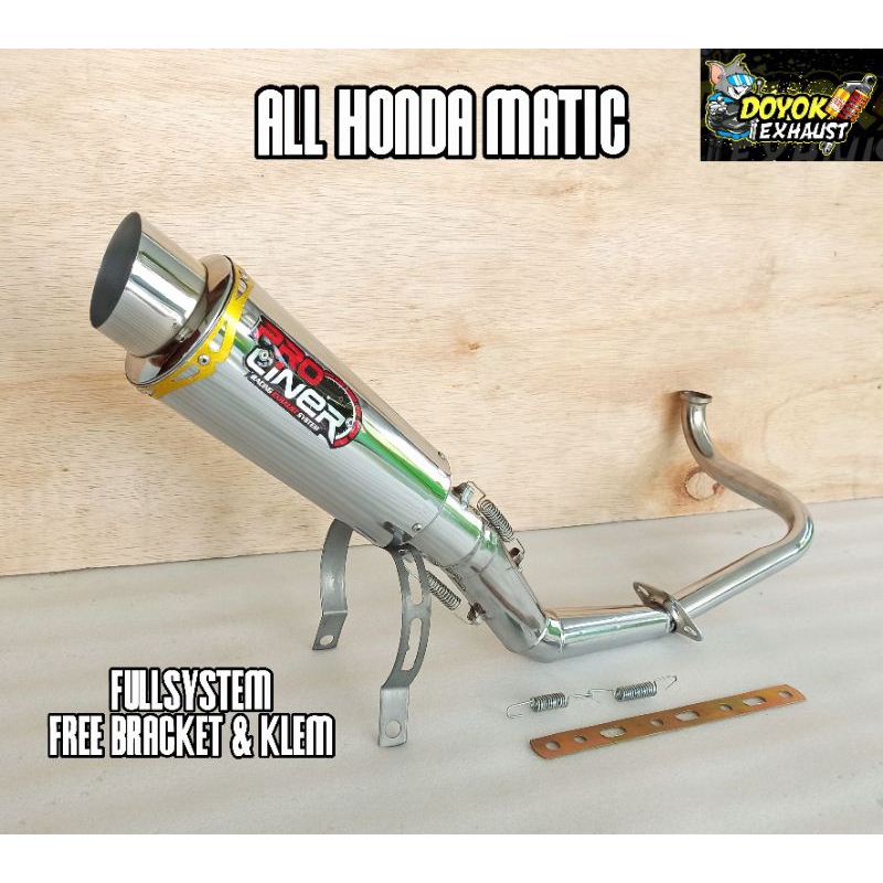 knalpot racing PROLINER untuk motor HONDA MATIC ALL VARIAN/TYPE. Beat Karbu. Beat PGM-Fi. Beat ESP-F