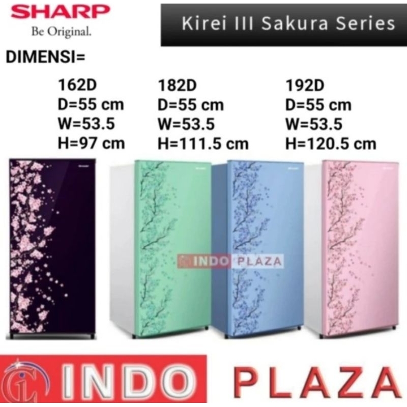 KULKAS/LEMARI ES SHARP 1 PINTU SJ-162D / 182D / 192D SAKURA (MEDAN)