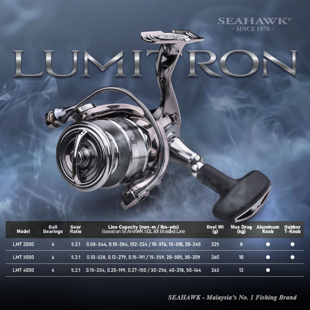 REEL SEAHAWK LUMITRON ALU KNOB & T-KNOB