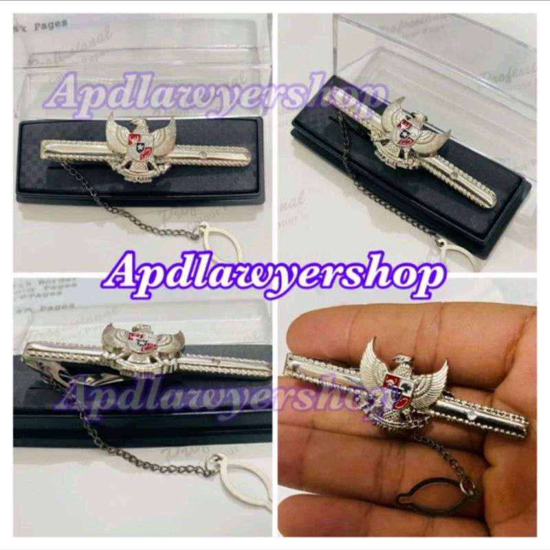 Jepit Dasi Penjepit Dasi Jepitan Dasi Silver Garuda Plus Box