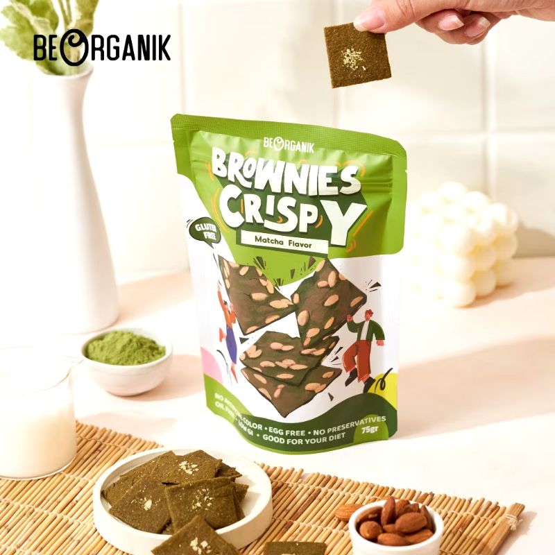 

Brownies Crispy Matcha Vegan & Gluten Free 75g Beorganik