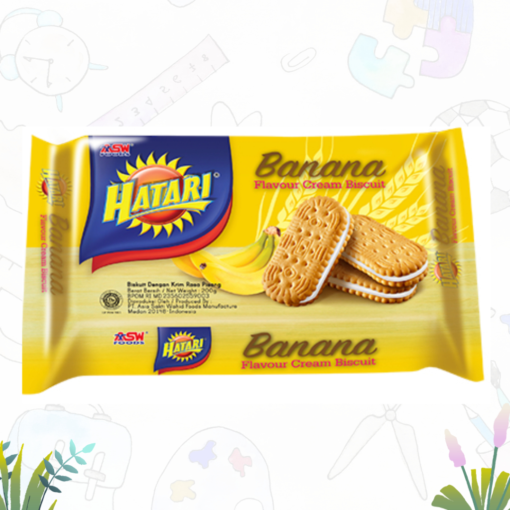 

Hatari Banana Cream Biscuits 190gr (pcs)