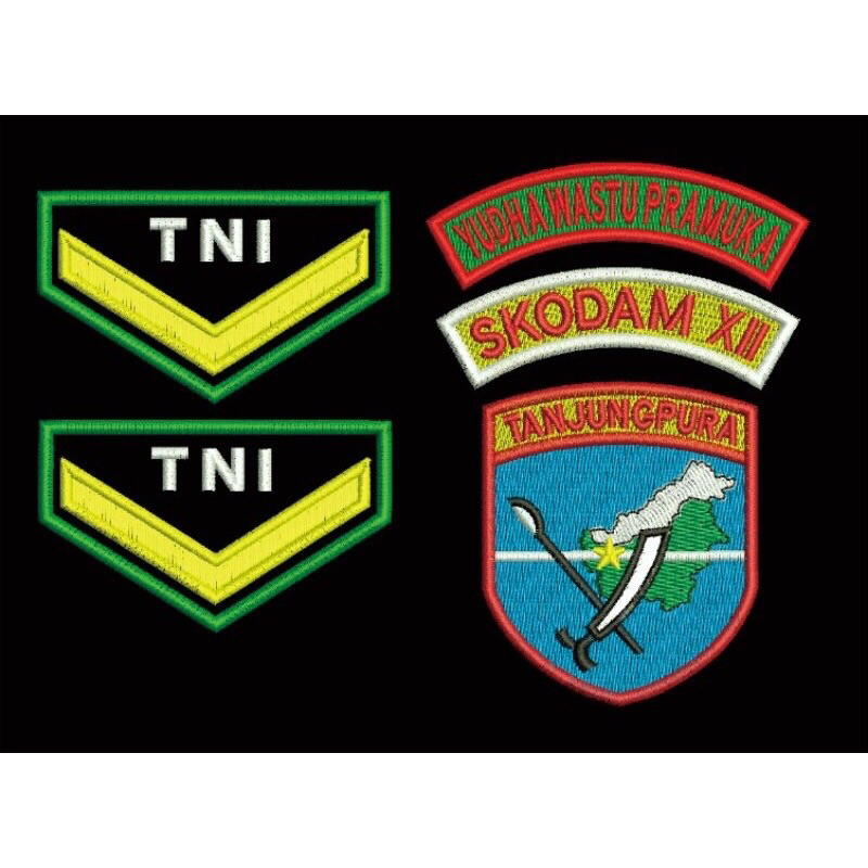 SETELAN ATRIBUT & BRIVET PDH&PDL TNI-AD AL AU ASLI LENGKAP PER 1.SET✅️ [ MODEL PDH ]