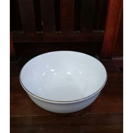 HJ6 Mangkok Keramik List Emas Indo KeramikMangkok SupMangkok SopMangkok RamenMangkuk