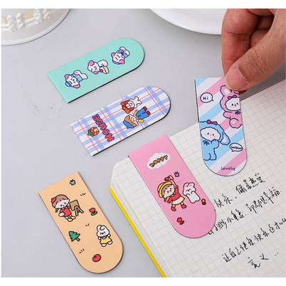 

Pembatas Buku Motif Cartoon / Penanda Buku / Magnet Bookmark / Stationery Magnetic Bookmark