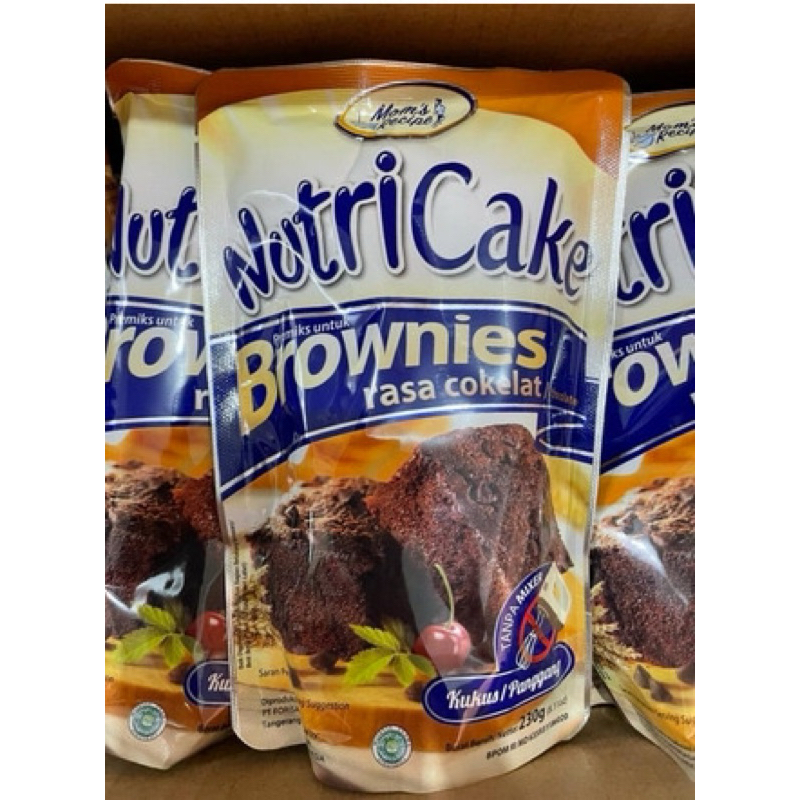 

NUTRICAKE BROWNIES tanpa mixer RASA COKLAT kemasan 230GR