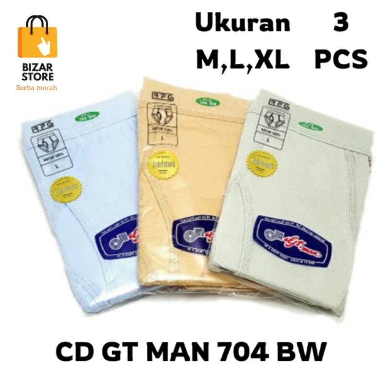 3pcs Cd Gt Man 704 bw Celana dalam Gt man Style 704 bw