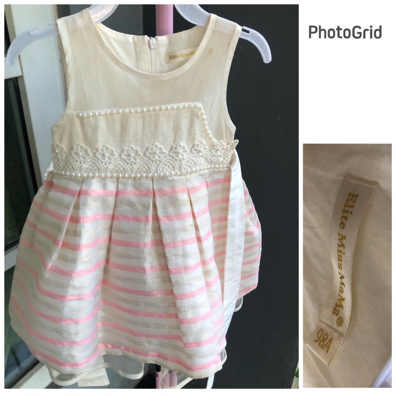 dress pesta anak sz 1-2y elite miss mama