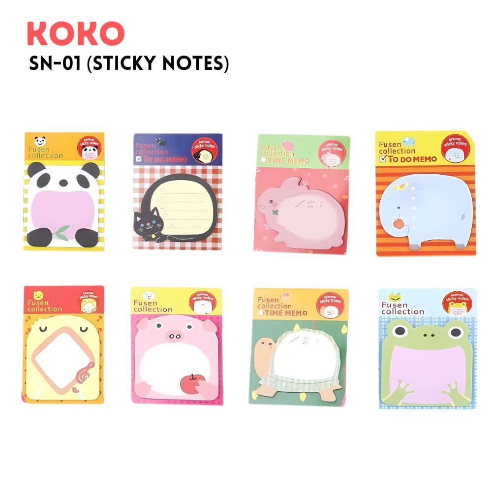 

❤️H2O❤️ Memo Sticky Notes Koko SN-01 Zoo Animal Buku Catatan Kecil Mini Book Karakter Lucu