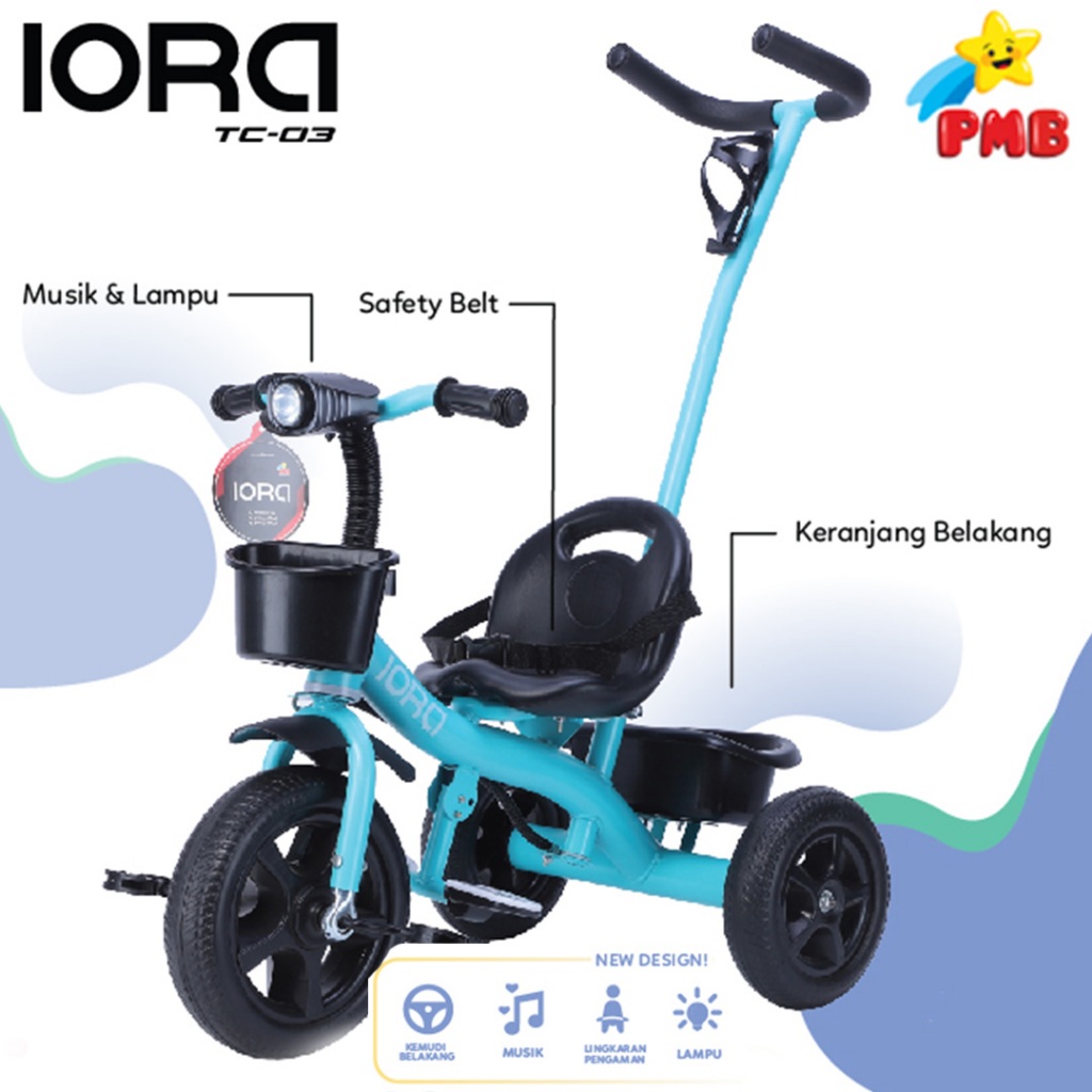 Sepeda Roda Tiga // Sepeda Dorongan Anak Roda Tiga // TC03