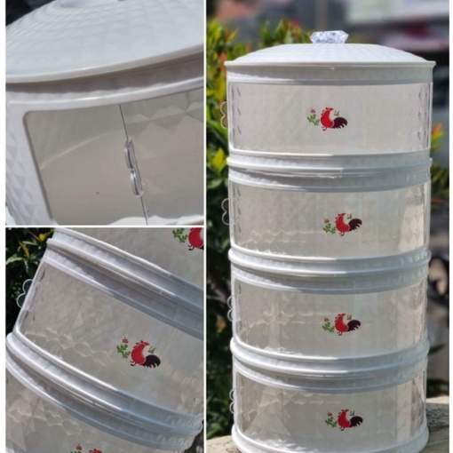 KP8 Tudung Saji 4 tingkat Motif  Tudung Saji Putih  Tudung Saji Ayam Jago