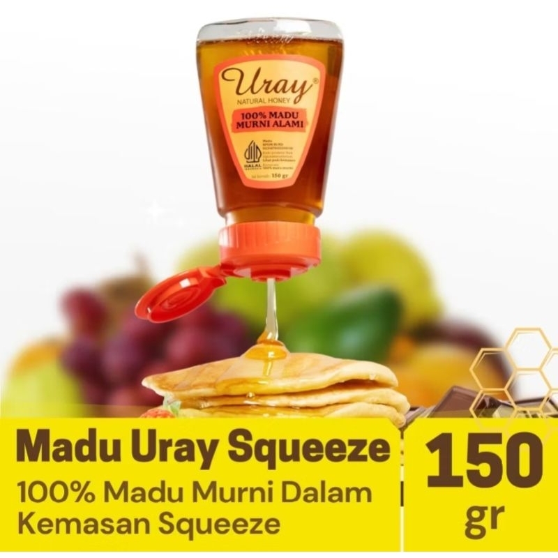 

Promo !!! Madu Uray Squeeze 150 gr 100% murni / madu murni 100% / uray madu