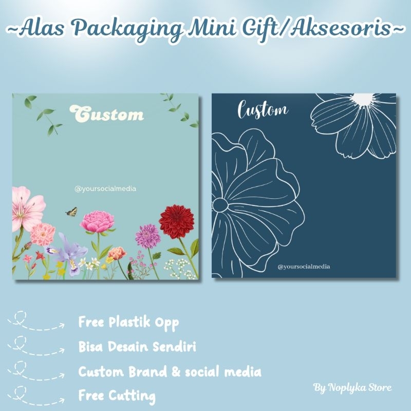 

Alas Packaging Aksesoris Gelang Cincin Mini Gift Pin Bross Gantungan Kunci Keychain Custom Free Plastik Opp