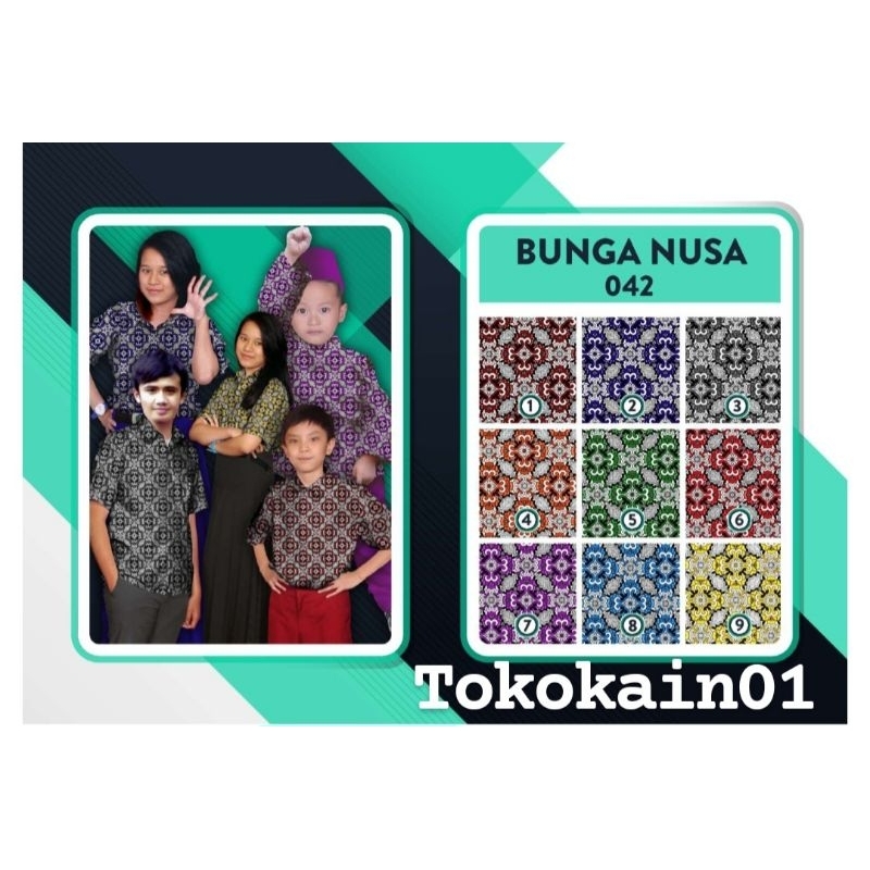 KAIN BATIK SERAGAM SEKOLAH MOTIF BUNGA NUSA