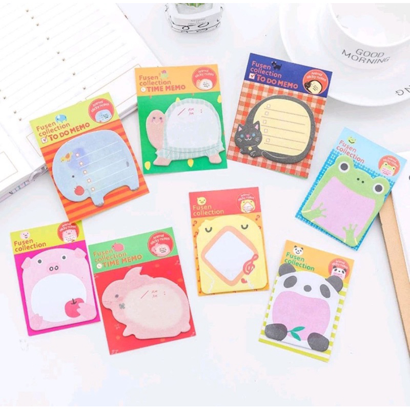 

[Ready] DStore Sticky Notes Motif HewanTempelan Kertas Catatan Memo Note Karakter Animal Mini Book Karakter Binatang Lucu