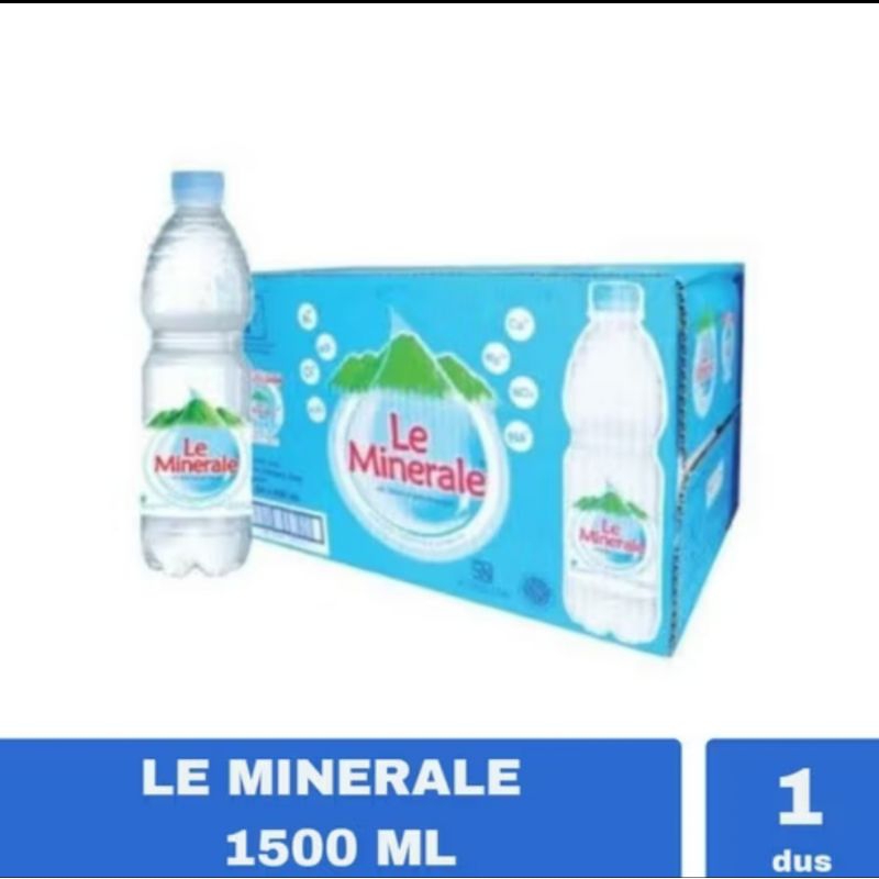 

Air Mineral Le Minerale 1500 ML x 12 Botol / Dus