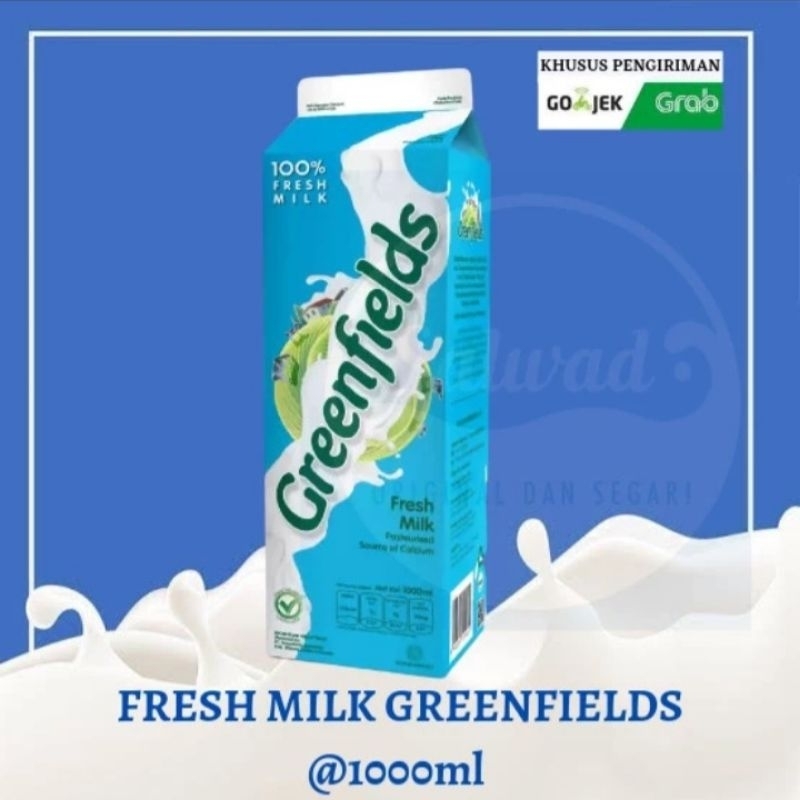 

Fresh Milk Greenfields Full Cream - Susu Segar Pasteurisasi (1000ml)