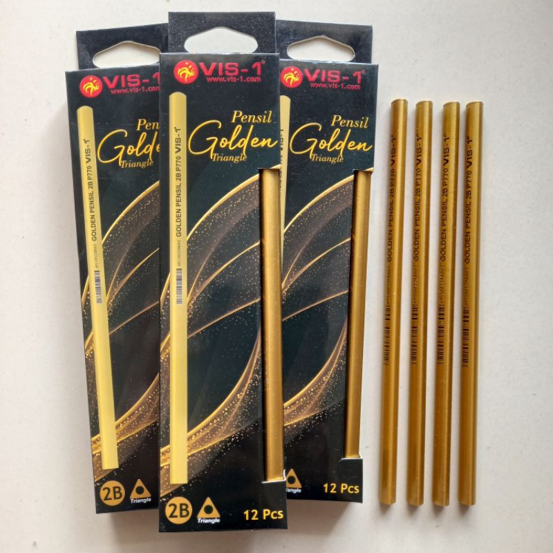 

Pensil Kayu Pencil VIS-1 P-770 Golden Triangel ( 12 Pcs ) [ Original ]