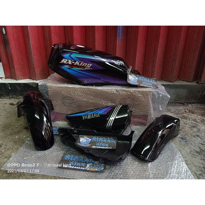 TANGKI FULL SET RX KING HITAM 2002+STRIPING