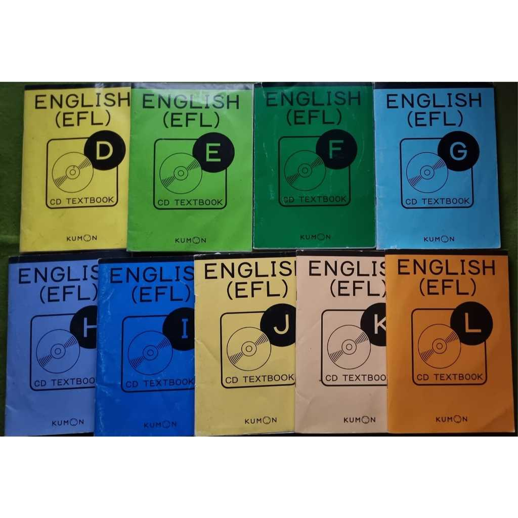 9 Buku Original Kumon (EFL) Level D, E, F, G, H, I, J, K, L