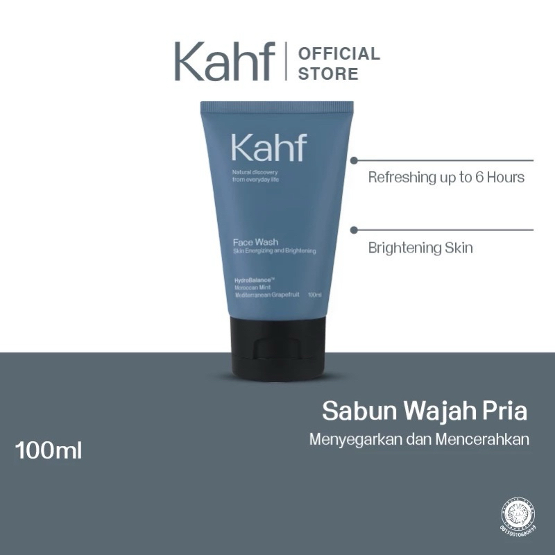 KAHF SKIN ENERGIZING AND BRIGHTENING FACE WASH 100ml | FACE WASH KAHF BRIGHTENING | KHAF FACE WASH B