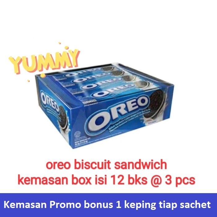 

oreo biskuit biscuit | 1 box isi 12 sachet