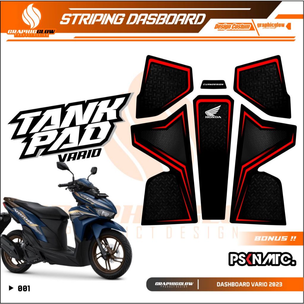 STICKER TANKPAD PELINDUNG DASHBOARD DECKPAD VARIO 125 NEW 2023 STICKER DASHBOARD MOTOR VARIO 2023