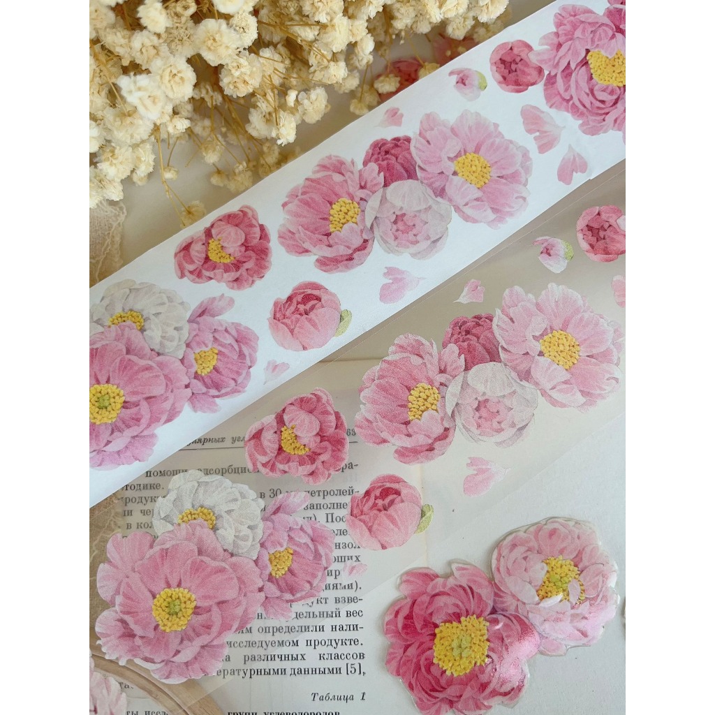 

Yier Large Pink Peony PET Tape